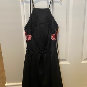 Black floral dress